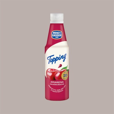 Topping al Gusto Amarena Senza Glutine Ideale per Gelato,Yogurt e Dessert Menz&Gasser 1 Kg [70ea016a]