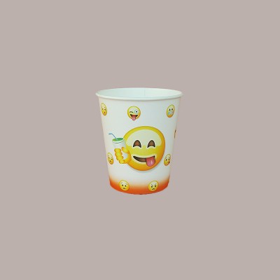 Bicchiere Bibite Fredde in Cartone ideale per Yogurt Gelato Granita grafica Emoticon Emoji B/20 100 pezzi [417e2767]