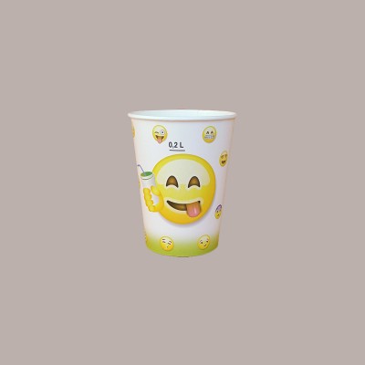 Bicchiere Bibite Fredde in Cartone ideale per Yogurt Gelato Granita grafica Emoticon Emoji B/25 100 pezzi [a69ccf17]