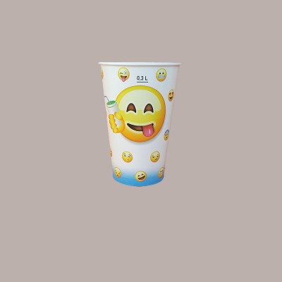 Bicchiere Bibite Fredde in Cartone ideale per Frappè Yogurt Gelato Granita grafica Emoticon Emoji B/37 100 pezzi [ac3c412b]