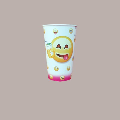 Bicchiere Bibite Fredde in Cartone ideale per Farppè Yogurt Gelato Granita grafica Emoticon Emoji B/55 50 pezzi [7093637b]