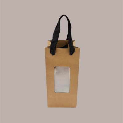 Borsa Shopper Carta Naturale Porta Vasetti con Finestra 8+8x18 cm 20 pezzi [198d26ed]