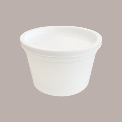 Carapina Sorbettiera per Pozzetto Gelato Cilindrica 2,5 Lt con Coperchio Plastica Bianca 22 pezzi [c8f74c82]
