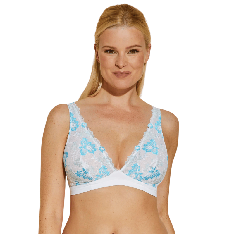 CB-SAVON1302-BVC- Savona Bralette a triangolo in pizzo - Bianco verde umbria e constance blue