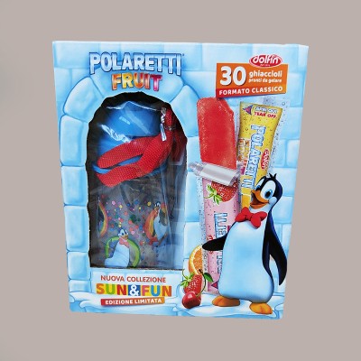 Polaretti Ghiaccioli Fruit Pronti da Gelare con Sorpresa Borraccia Sun&Fun Edizione Limitata Dolfin 30 Pezzi [3796bf55]