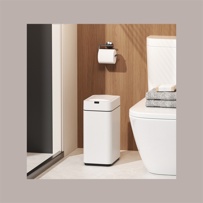 Cestino Pattumiera Automatico con Sensore 9 L in Acciaio Inox Bianco JAH575 [171d17e1]