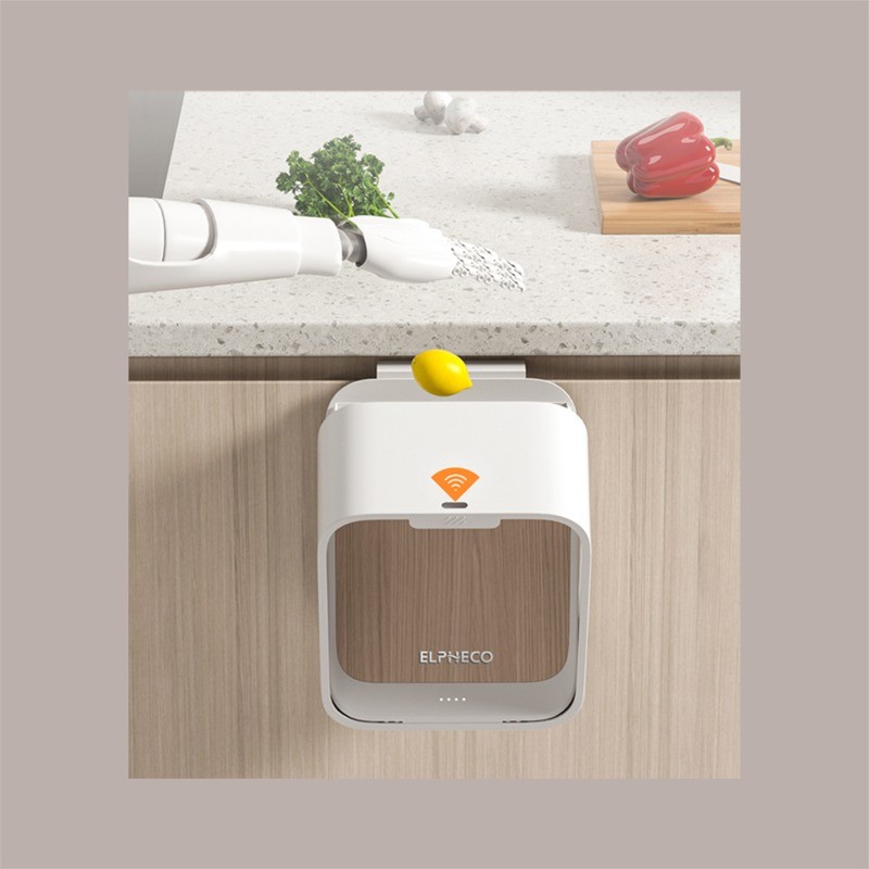 Cestino Pattumiera Automatica con Sensore da Incasso 7 Lt Bianco con Superficie Effetto Legno Chiaro JAH564-1 [fbc8e124]
