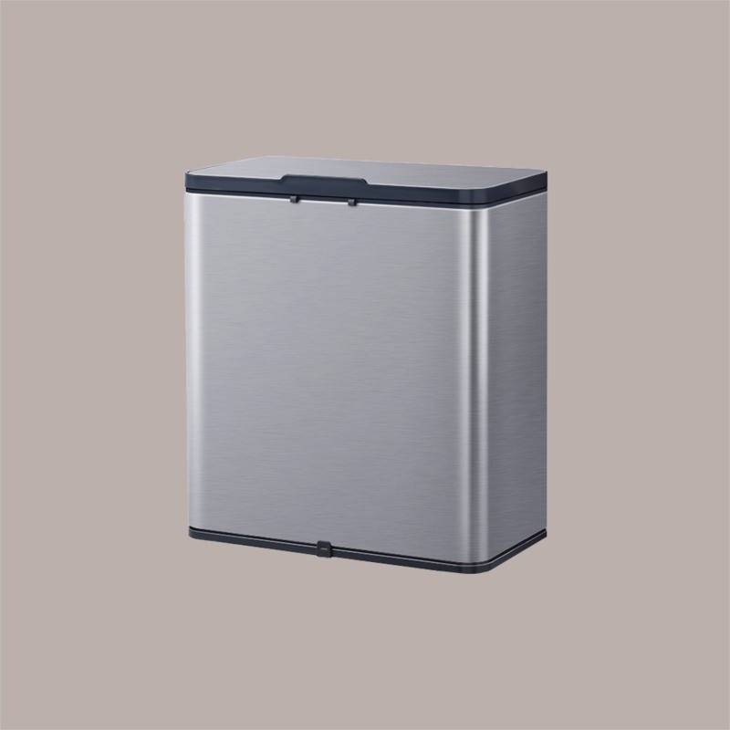Cestino Pattumiera da Incasso in Acciaio Inox con Porta Fazzoletti 4 Lt Argento  JAH540 [5254e139]