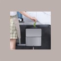 Cestino Pattumiera da Incasso in Acciaio Inox con Porta Fazzoletti 4 Lt Argento  JAH540 [7c643925]