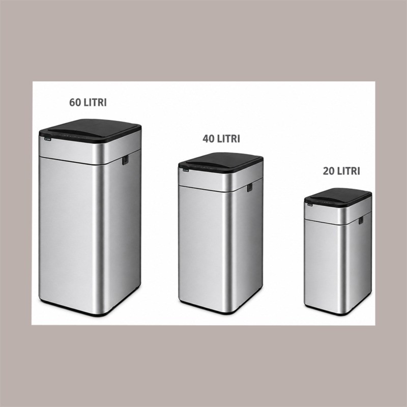 Cestino Pattumiera a Scomparsa 20 Lt in Acciaio Inox JAH9811-20L [e2ad68e5]