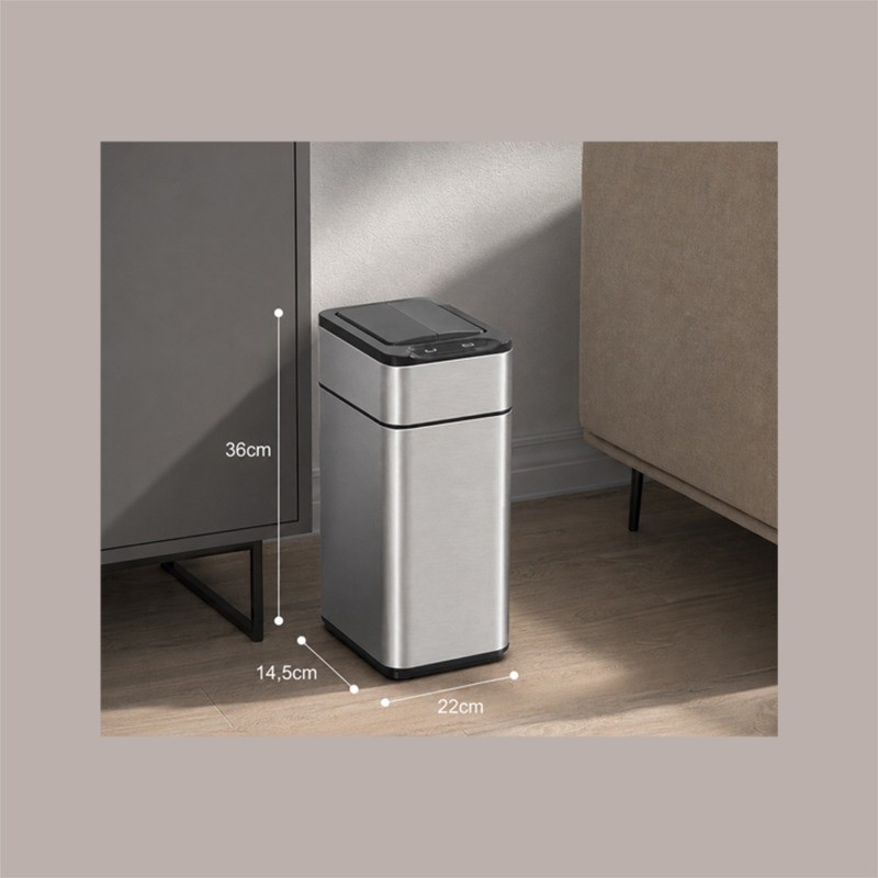 Cestino Pattumiera Automatica con Sensore 9 Lt in Acciaio Inox con Fissasacco JAH9809-9L [6501b0e4]