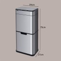 Cestino Pattumiera Automatica con Sensore 50 Lt in Acciaio Inox JAH8892 50L [d91587fd]
