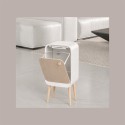 Cestino Pattumiera Automatica Sensore 20 Lt in Acciaio Inox Bianco con Gambe in Legno JAH9716 [4c528cf8]