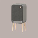 Cestino Pattumiera Automatica Sensore 20 Lt in Acciaio Inox Grigio con Gambe in Legno JAH9716 [a5c5d6f0]