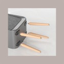 Cestino Pattumiera Automatica Sensore 20 Lt in Acciaio Inox Grigio con Gambe in Legno JAH9716 [79b3d2e3]