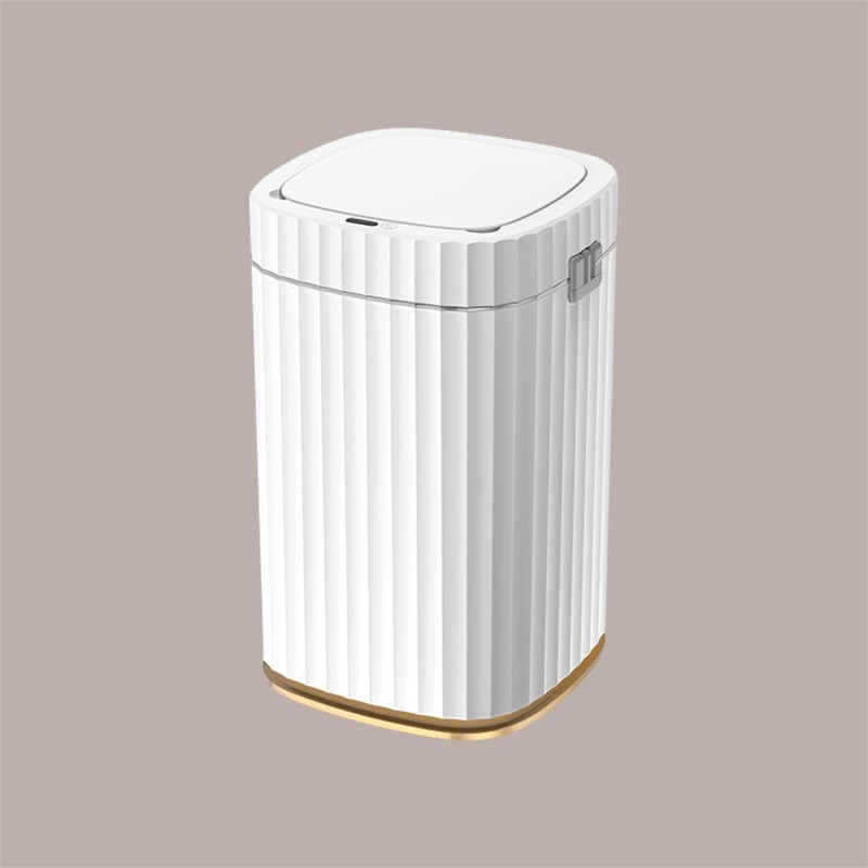 Cestino Pattumiera Automatico con Sensore da 15 Lt Bianco Dorato JAH5912 [811371f9]