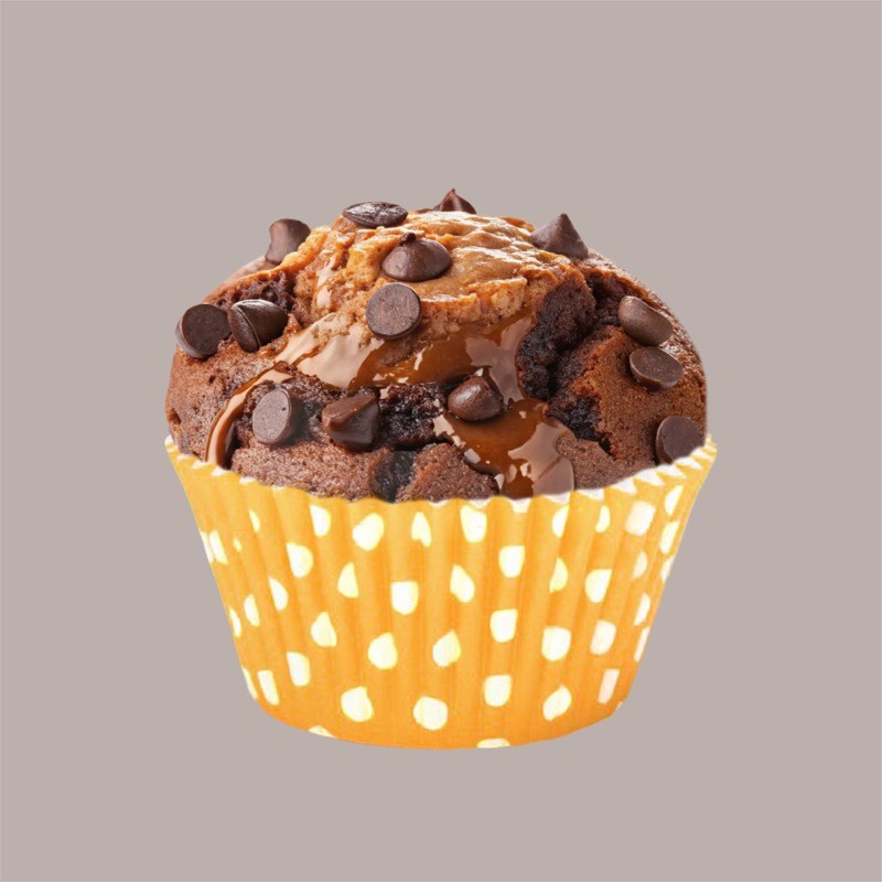 Pirottino Rotondo per Muffin o Cupcake in Carta Forno Arancio a Pois Bianco 135 Pz [b2eb05e1]