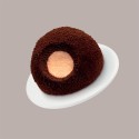 Coppa Tartufo Gelato Plastica Base Marrone Coperchio Trasparente 90cc 50 pz [361c5b2e]