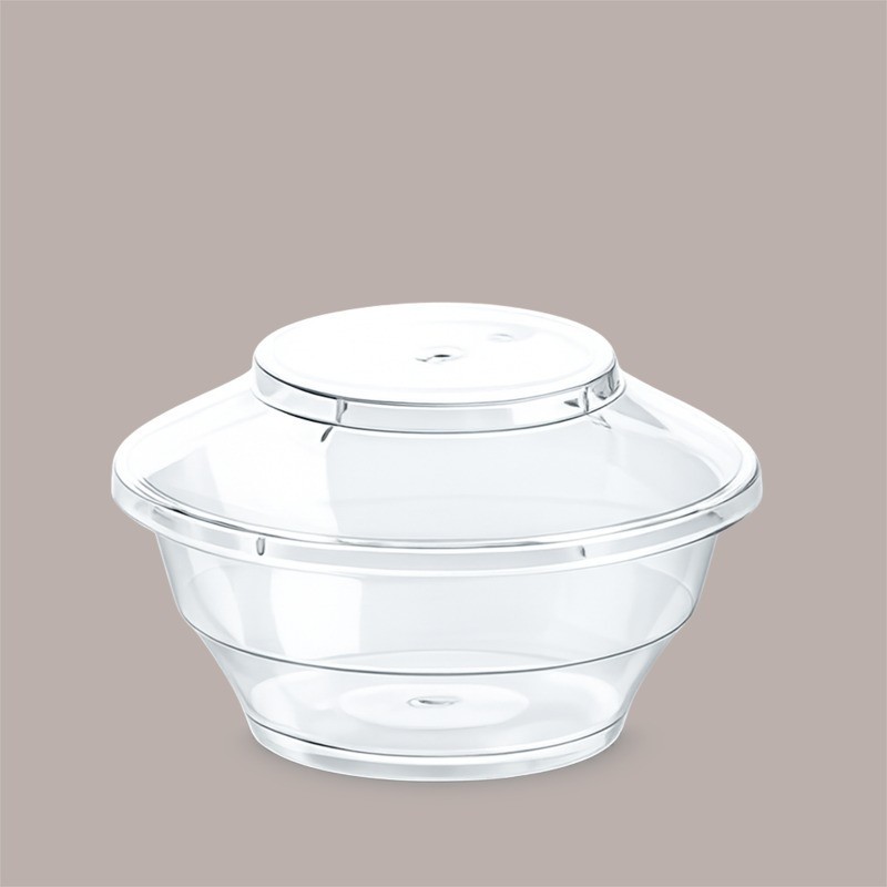 Coppa Primula 200 cc + Coperchio in PS Trasparente, Ideale per Dessert, Tiramisù, Gelato e Dolci Monoporzione 50 Pz [010b2c5c]