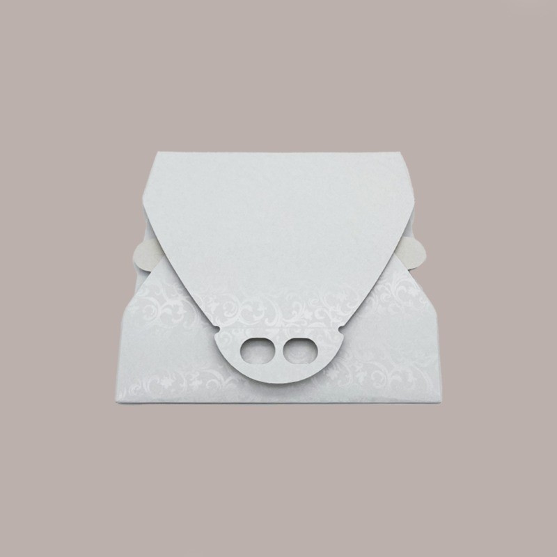 Scatola Porta Torta Cartoncino Bianco Damascato 41x41H7cm 5 Pz [7ae911a4]
