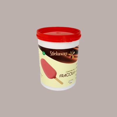 Copertura Cioccolato alla Fragola ideale per Stecco Biscotto Gelato Stickaway Leagel 1,2 Kg [05b8937c]