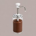 Distributore Dosatore Salse e Creme 3 Dispenser 1650 ml in Plexiglass, Acciaio e Finiture Bianche [a74854e9]