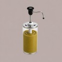 Distributore Dosatore Salse e Creme 3 Dispenser 1650 ml in Plexiglass, Acciaio e Finiture Nere [3b1f5d69]
