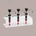 Distributore Dosatore Salse e Creme Plexiglass 3 dispenser 950 ml Finitura Nera [315c4cc2]
