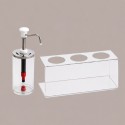Supporto Trasparente a 3 Fori per Dispenser Salse Creme Spalmabili Marmellate da 1650 ml [cc92fa58]