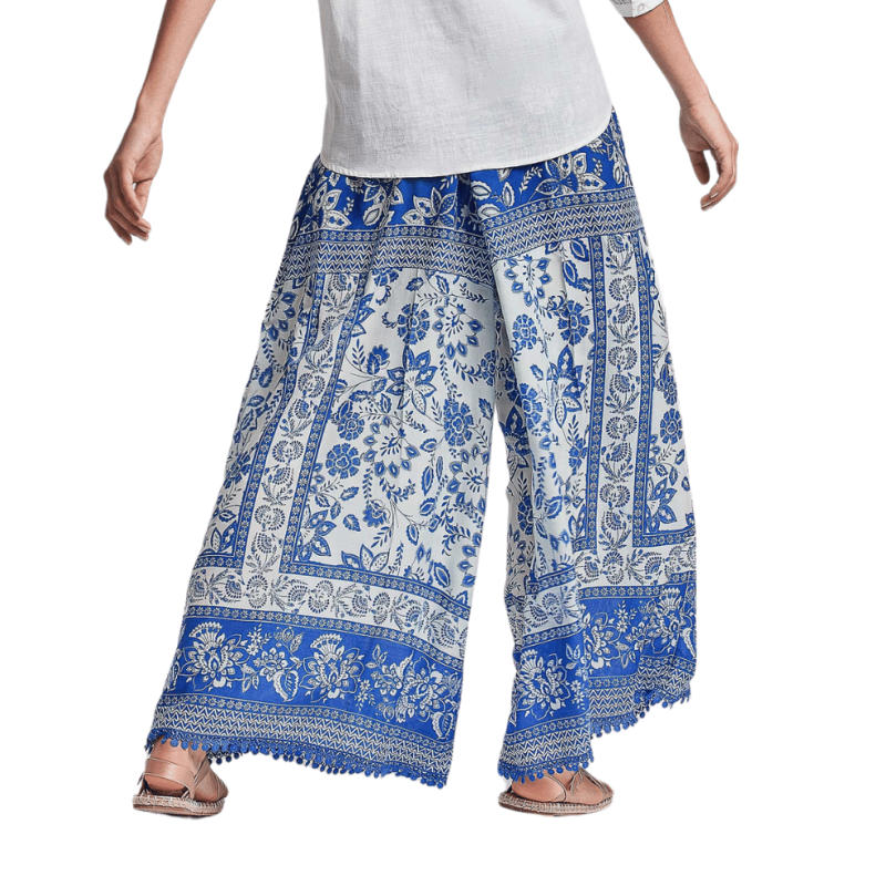 Pantalone Osaka bianco e blu by David