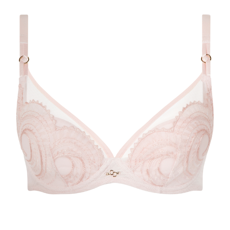 CL-C11YNA-0JV- Reggiseno a vela scollato Mystic Dream con ferretto - Rosa Taffeta