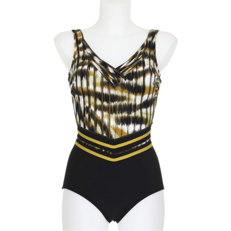 Costume intero nero multicolor modellante Sunflair
