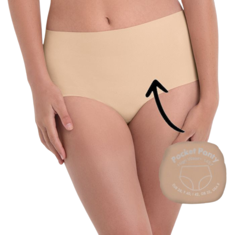 Slip vita alta taglio laser Pocket Panty