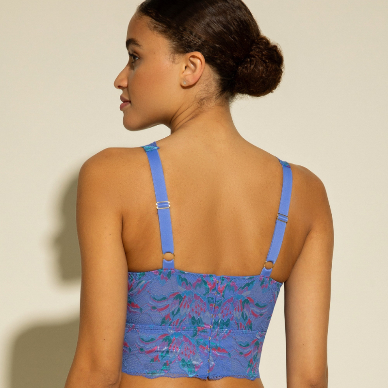 Completo Bralette Paradiso Portofino Blu Curvy Cosabella
