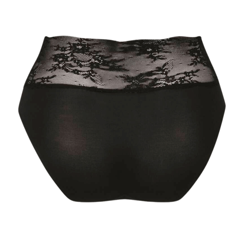 Slip vita alta con pizzo Essential Lace nero
