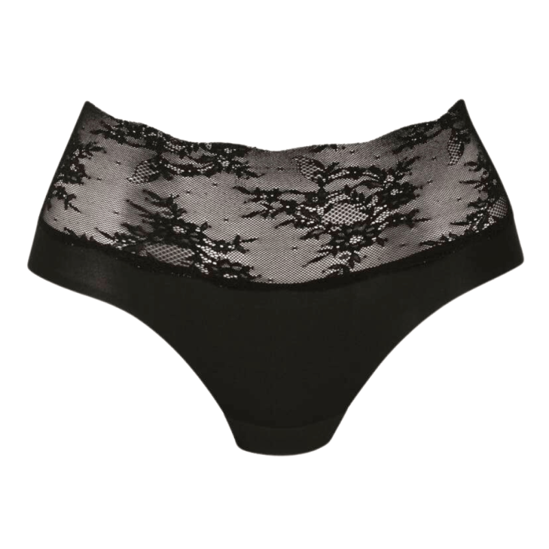 Slip vita alta con pizzo Essential Lace nero