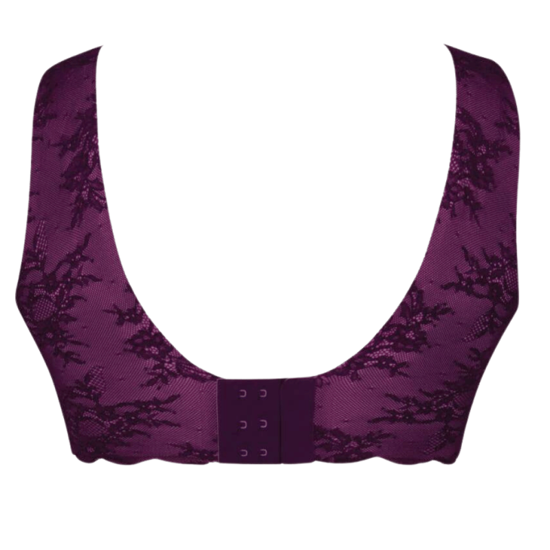 Bralette con coppe imbottite Essential Lace Anita purple
