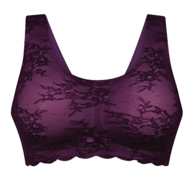 Bralette con coppe imbottite Essential Lace Anita purple