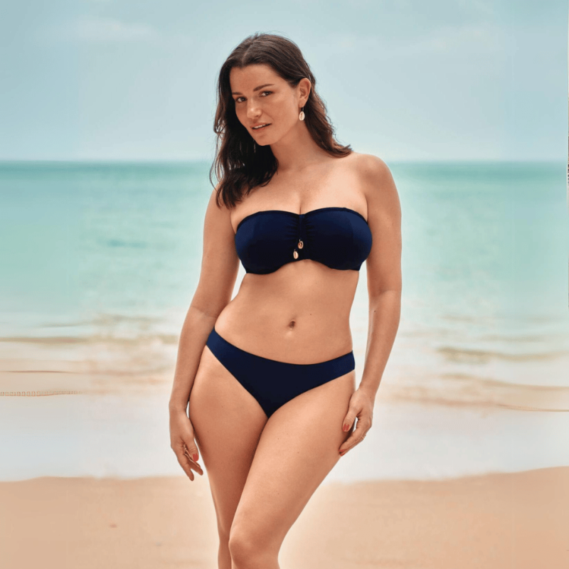 Brasiliana costume blu scuro Rosa Faia