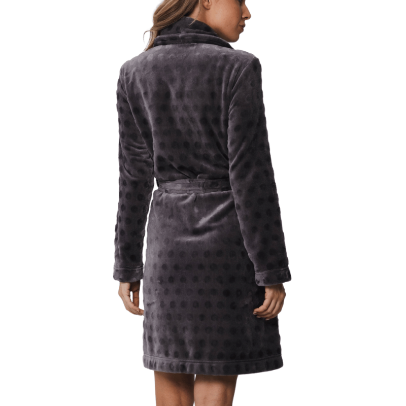 Vestaglia in pile grigio Pastunette