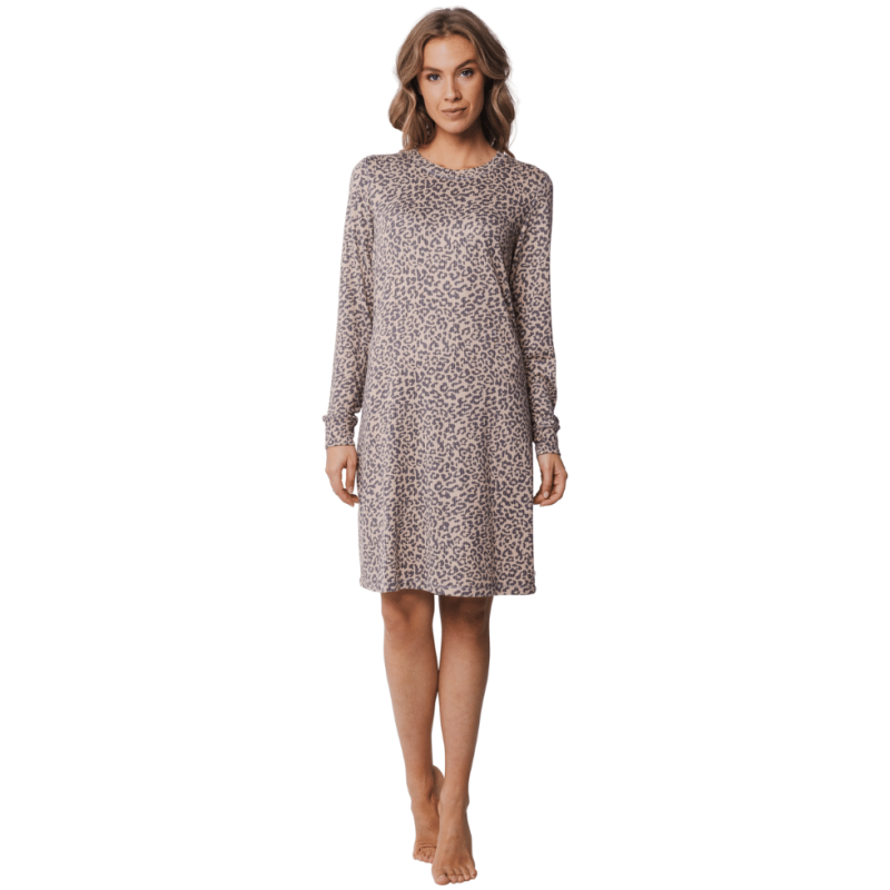 Camicia da notte manica lunga Pastunette animalier