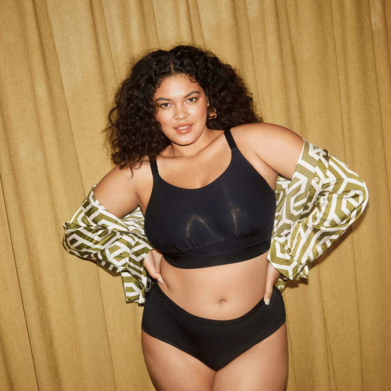 Bralette cotone Downtime  nero di Elomi