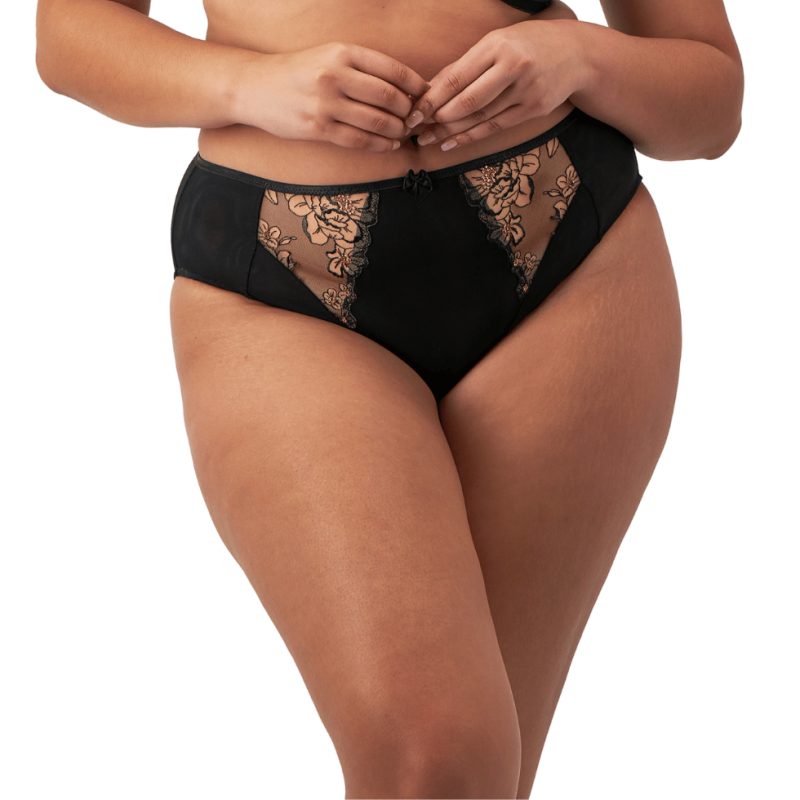 Slip Alto Teagan Elomi nero mandorla