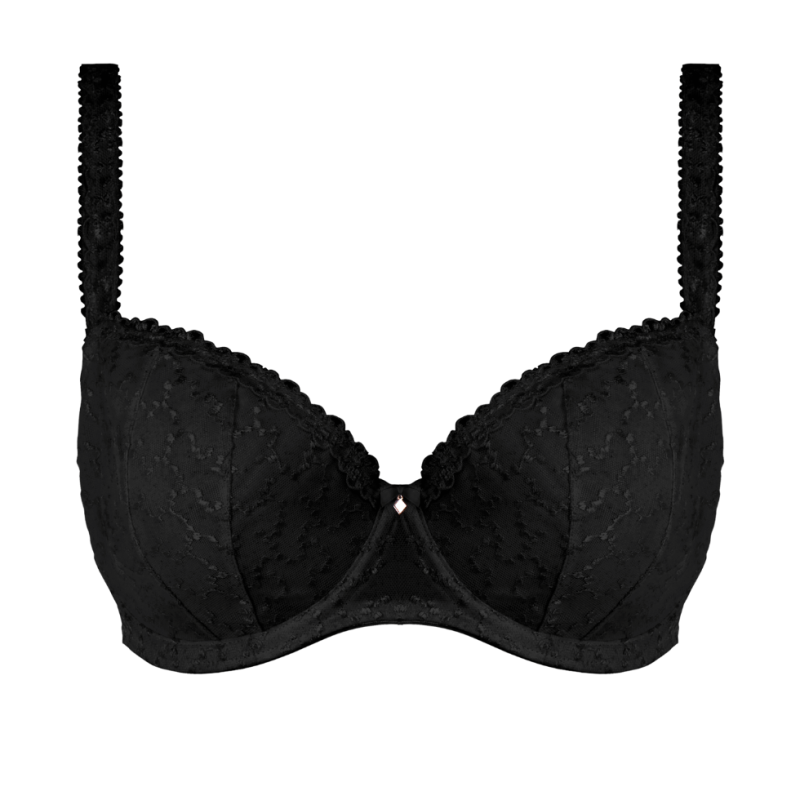 Reggiseno balconcino preformato Ana nero di Fantasie