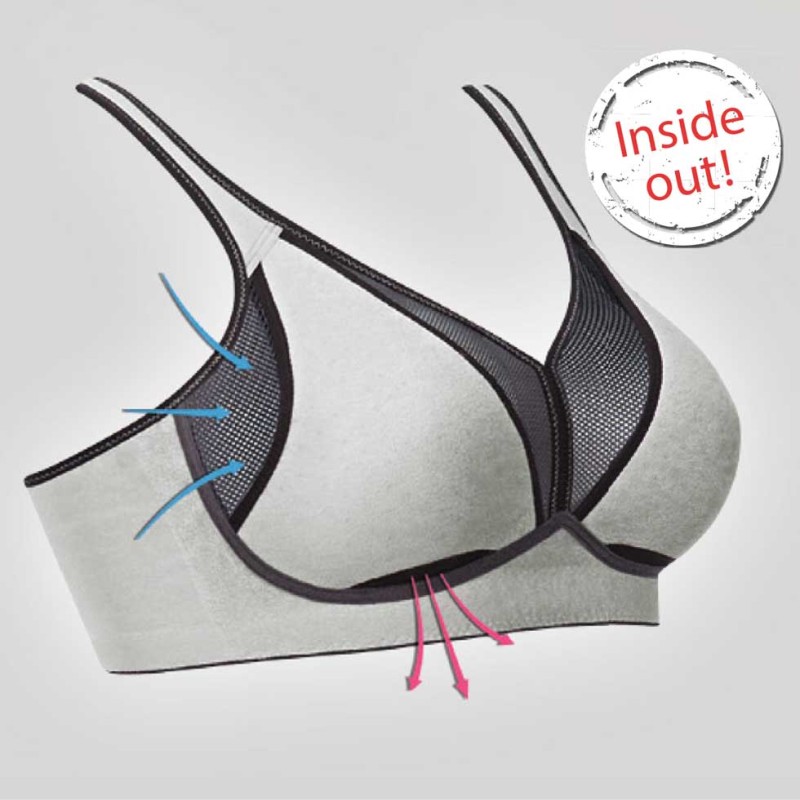Reggiseno sportivo Delta Pad bubble grey Anita Active