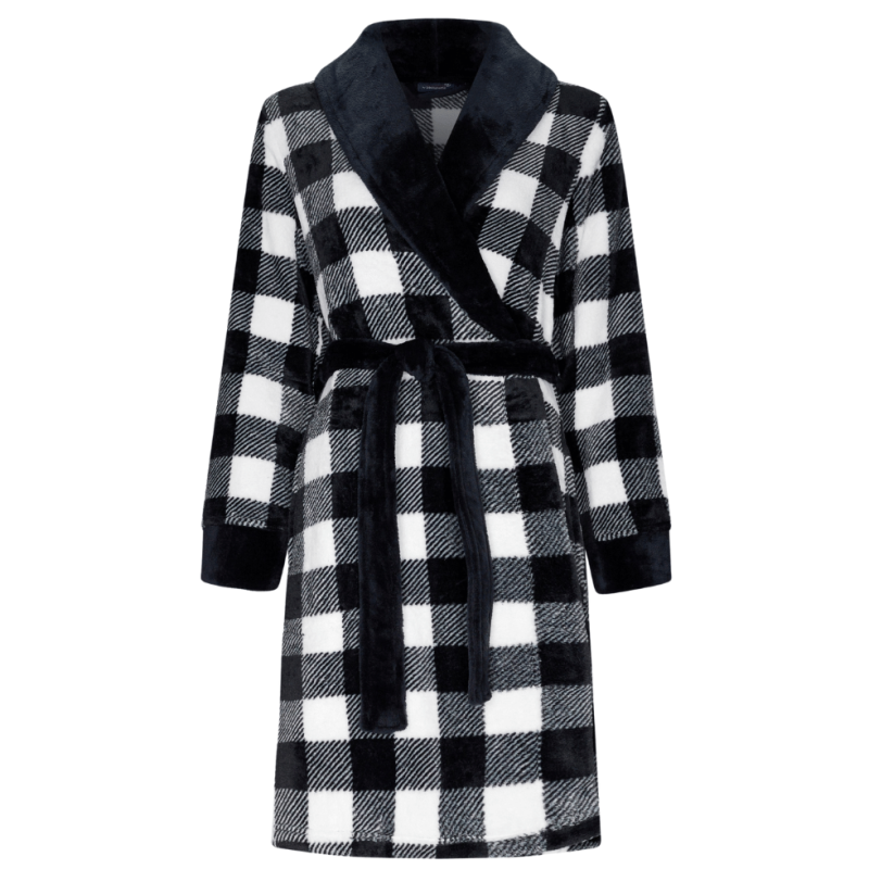 Vestaglia in pile a scacchi Rebelle