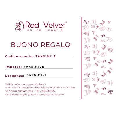 Buono regalo red velvet lingerie