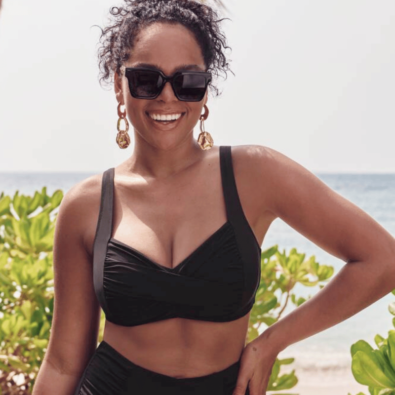 Top Bikini senza ferretto Elle nero Anita since 1886