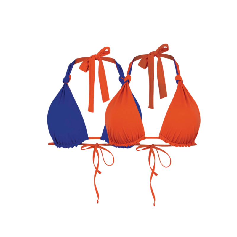 Costume triangolo Luisa reversibile - Pure Flip Rosa Faia