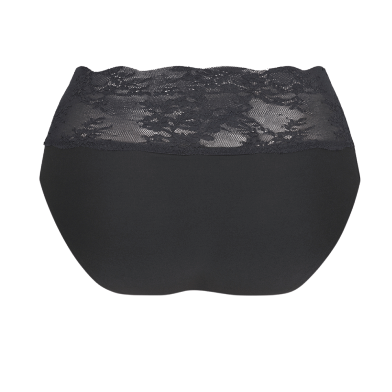 Slip vita alta con pizzo Essential Lace antracite